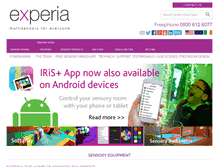 Tablet Screenshot of experia-innovations.co.uk